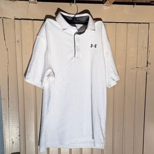 Under Armour Men's Polo Shirt in White and Gray